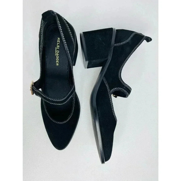 Kelsi Dagger Brooklyn Elm Mary Jane Suede Heels size 9.5 BlackNew - Picture 7 of 12